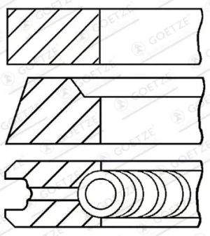 NL VOLVO NL Jeu de segments de piston GOETZE ENGINE
