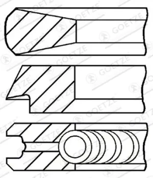591.29, 491.29 IRISBUS CITYCLASS Jeu de segments de piston GOETZE ENGINE