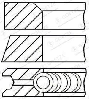 3.0 i.e., 3.0 V6, 3.0 ALFA ROMEO 164 Jeu de segments de piston GOETZE ENGINE