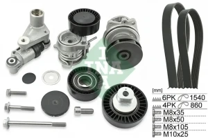 529 0053 30 INA Bomba de agua + kit de correa trapezoidal