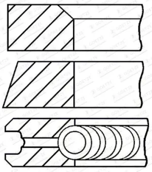 2.5 D FORD RANGER Jeu de segments de piston GOETZE ENGINE