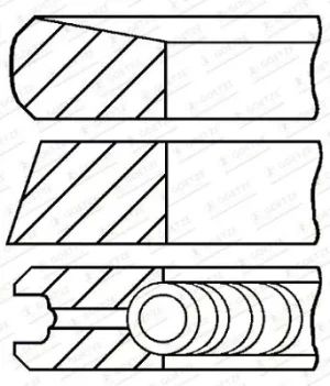 2.5 D-4D TOYOTA HILUX VI Jeu de segments de piston GOETZE ENGINE