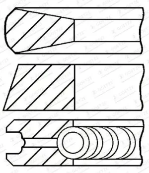 2.0 CRDi HYUNDAI ix35 I Jeu de segments de piston GOETZE ENGINE