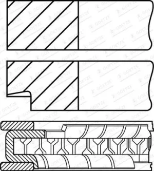 1.4 FORD ECONOVAN Jeu de segments de piston GOETZE ENGINE