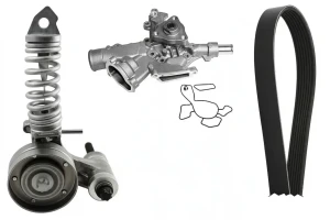 1.0, 1.0 12V, 1.2 16V Bomba de agua + kit de correa trapezoidal OPEL AGILA A INA