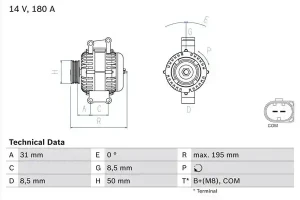 215 CDI, 211 CDI MERCEDES-BENZ SPRINTER III Lichtmaschine