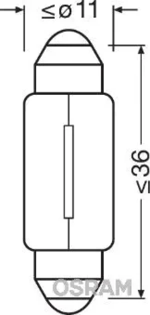 Glühbirne kofferraumbeleuchtung OSRAM 6461