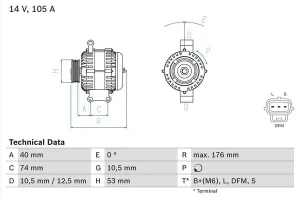 0 986 042 790 BOSCH Alternatore
