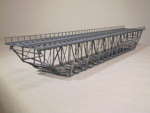 Hack Brücken H0 (1:87) 11730 - Kasten-Unterzugbrücke100cm 2-gleisig - Typ KU100-2