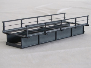 Hack Brücken H0 (1:87) 12050 - Blechträgerbrücke gerade 15 cm, grau - Typ T15