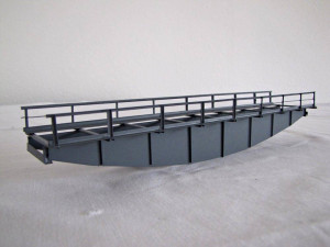 Hack Brücken H0 (1:87) 12150 - Blechträgerbr. 28 cm (Fischbauch), grau - Typ T28