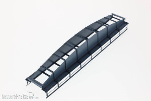 Hack Brücken H0 (1:87) 12151 - Blechträgerbr. 28 cm (Fischbauch), blau - Typ T28-b