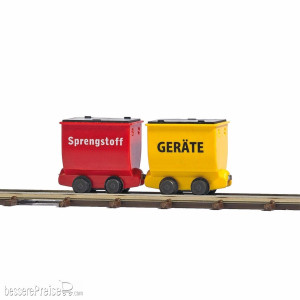 Busch H0f 12261 - Zwei Loren für Geräte und Sprengstoff