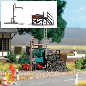 Busch H0 (1:87) 12378 - Klein-Bekohlung mit Gelenkwasserkran