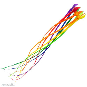 HQ 126452 - Soft Swirl Rainbow 300 - Drachenschwanz , 3mx43cm, 8 Farben