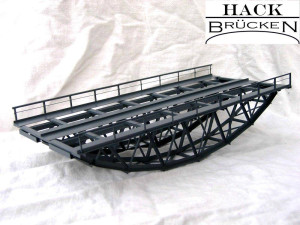 Hack Brücken H0 (1:87) 13100 - Fischbauchbr. 29,5cm 2-gleisig, grau - Typ B28-2