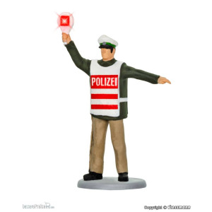 Viessmann H0 (1:87) 1518 - H0 Polizist mit beleuchteter Kelle