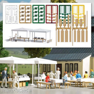 Busch H0 (1:87) 1830 - Catering-Set mit Koch