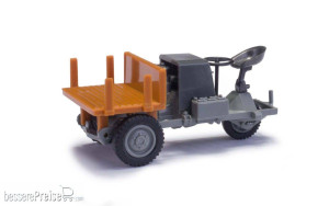 Busch H0 (1:87) 210016613 - MH: Dumper Picco 1 Dreikantfeile mit Holzpritsche, Grau