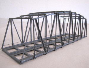 Hack Brücken N 22060 - Bogenbrücke 18 cm 2-gleisig, grau - Typ BN18-2