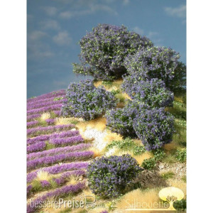Silhouette 253-08 - Rhododendron blau N/TT/H0 ca. 4 cm 7 Stück