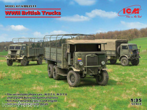 ICM DS3511 - WWII British Trucks(Model W.O.T.6,Model W.O.T.8,Leyland Retriever General Serv in 1:35