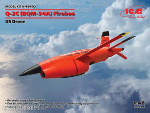 ICM 48403 - Q-2C (BQM-34A) Firebee, US Drone (2 airplanes and pilons) (100% new molds) in 1:48