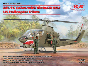 ICM 32062 - AH-1G Cobra with Vietnam War US Helicopter Pilots in 1:32