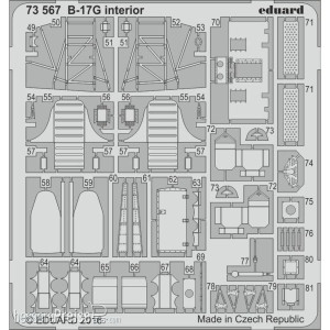 Eduard Accessories 73567 - B-17G cockpit interior for Airfix in 1:72