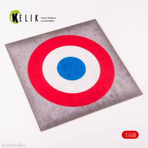 Kelik KS48025 - France Roundel - Acrylic 3 mm (240 x 240 mm) (190g) (1/72 - 1/48)