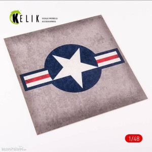 Kelik KS48027 - US Roundel - Acrylic 3 mm (240 x 240 mm) (190g) (1/72 - 1/48)