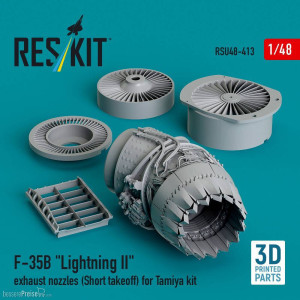 ResKit Models RSU48-0413 - ?F-35B Lightning II exhaust nozzle (Short takeoff) for Tamiya kit (3D printed)