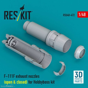 ResKit Models RSU48-0472 - F-111F exhaust nozzles (open & closed) for Hobbyboss kit (3D Printed)