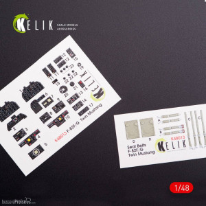 Kelik K48013 - F-82 (F,G) Twin Mustang interior 3D decals for Modelsvit kit