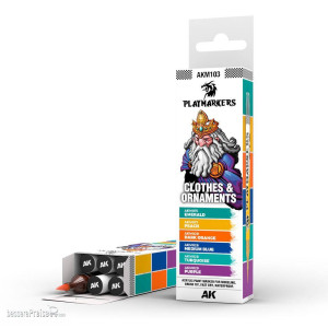 AK Interactive AKM103 - PLAYMARKERS SET - CLOTHES & ORNAMENTS  (6 ref.)