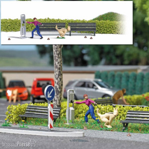 Busch H0 (1:87) 7851 - Action Set: Hundetoilette