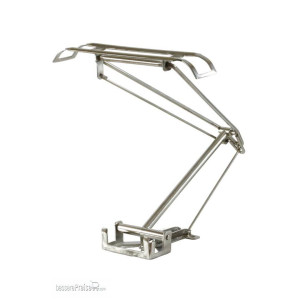 Sommerfeldt G 801 - Einholmstromabn. f.L.G.B., komplett weiß vernickelt, ohne eigene Federkraft,