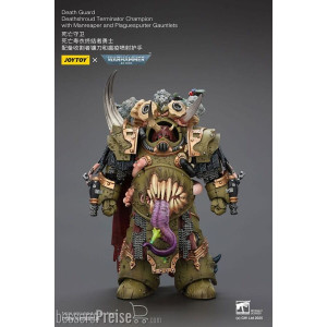Joy Toy JT02571 - Warhammer 40k Actionfigur 1/18 Death Guard Deathshroud Terminator Championwith Manreaper and Plaguespurter Gauntlets 14 cm