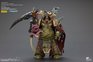 Joy Toy JT02595 - Warhammer 40k Actionfigur 1/18 Death Guard Deathshroud Terminator 2 with Manreaper and Plaguespurter Gauntlet 14 cm