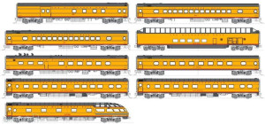 Kato N K106089 - 9er Set Personenwagen Milwaukee Rd, Ep.III, Hiawatha