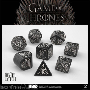 Q Workshop QWS20255A - Game of Thrones Würfel Set Night's Watch (8)