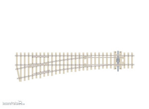 Peco H0 (1:87) SL-E1096 - Code 75 Weiche links 12° mittlerer Radius