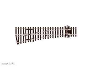 Peco H0m SL-E192 - Code 75 Weiche links 12° kleiner Radius