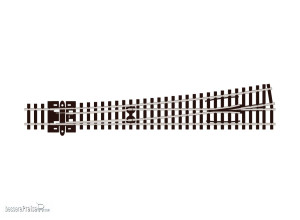 Peco N SL-E389 - Code 80 Weiche links 8° großer Radius