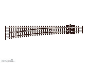 Peco N SL-E389F - Code 55 Weiche links 10° großer Radius