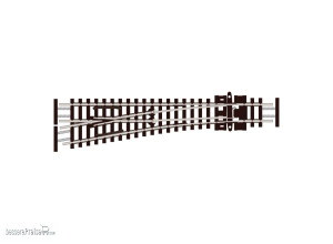 Peco N SL-E392F - Code 55 Weiche links 10° kleiner Radius