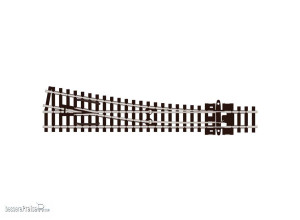 Peco N SL-U395F - Code 55 Weiche rechts 10° mittlerer Radius