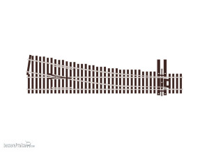 Peco SL-U8361 - H0 Code 83 Weiche rechts 9,5° mittlerer Radius