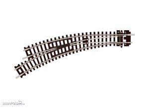 Peco N ST-45 - Setrack Code 80 Bogenweiche links mit Ausgleichsstücken