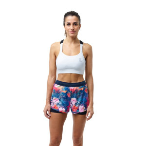 Ekoï Short Femme EKOI RUN 2 en 1 Tropical Bleu XL female
